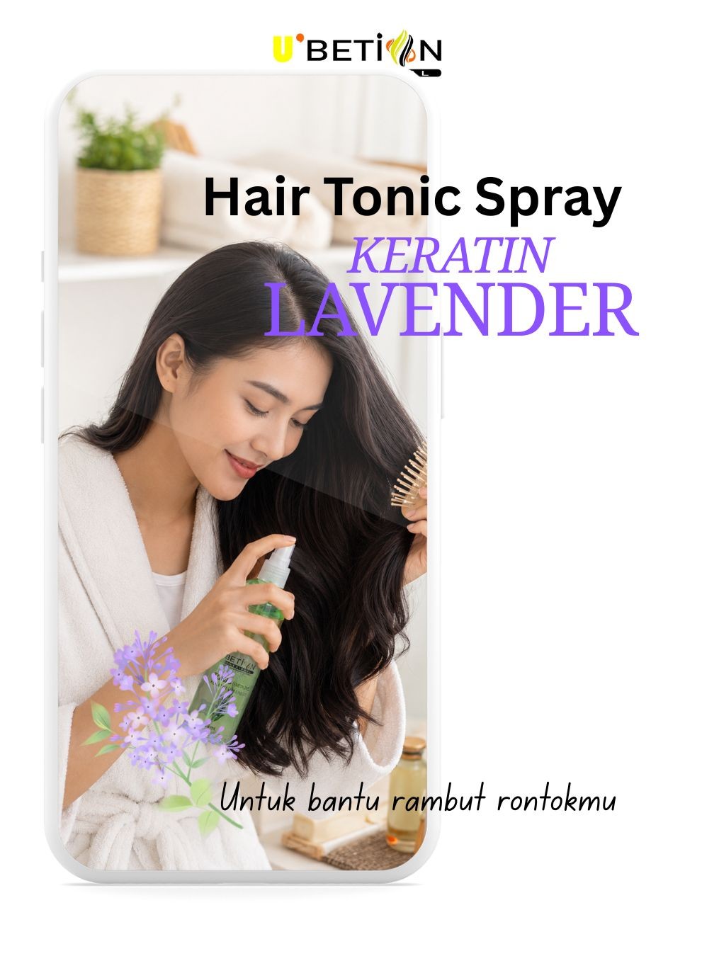 Ubetion Hair Tonic Keratin Lavender 250ml - Image 3