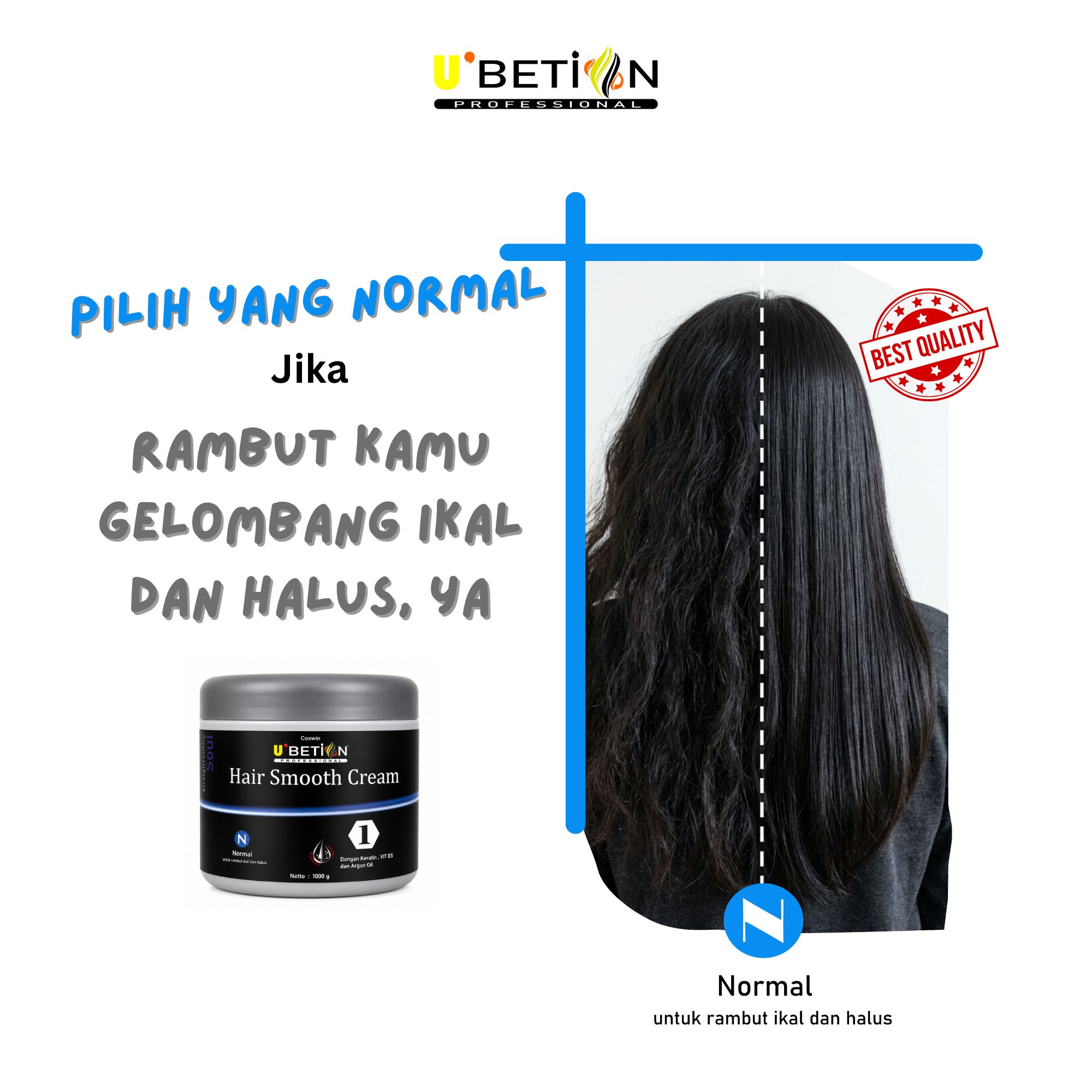 Ubetion Hair Smooth Cream (Normal) 1000 gr - Image 3