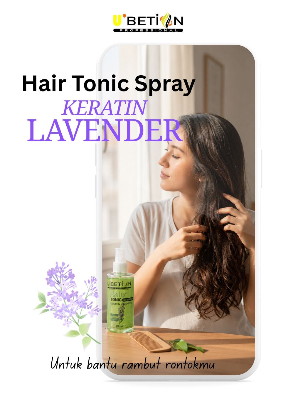 Ubetion Hair Tonic Keratin Lavender 250ml - Image 2
