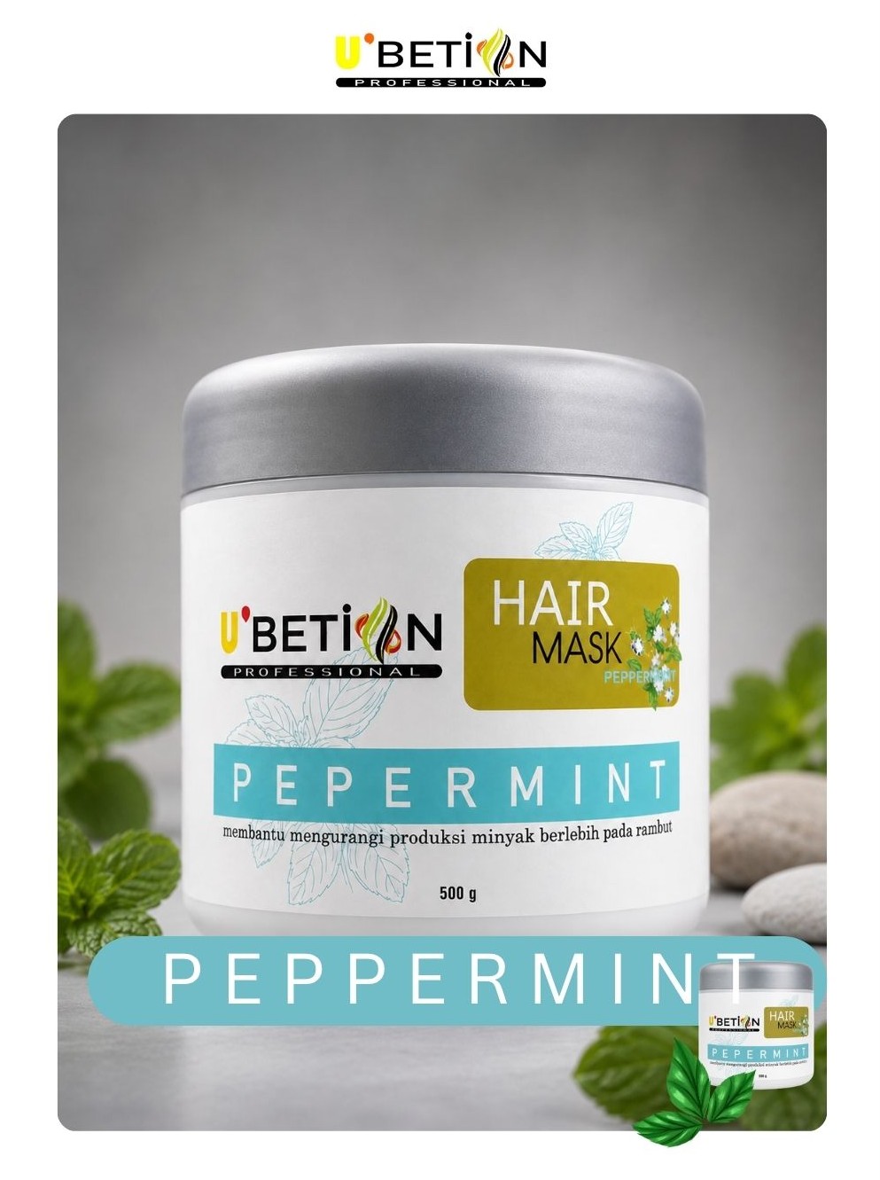 Ubetion Hair Mask Peppermint 500 gr - Image 2